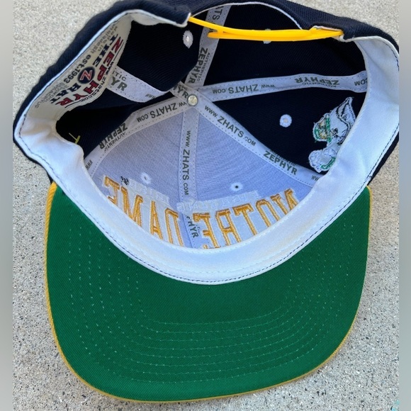 Notre Dame Fighting Irish Vintage Snapback Hat Cap Zephyr Spell-Out Adjust NCAA - Picture 7 of 12